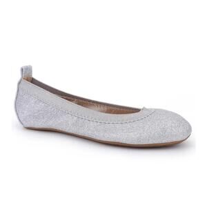 Yosi Samra YS Girls‎ Sz 3Y 3 Miss Serena Silver Glitter Ballet Flat VERY SPARKLY